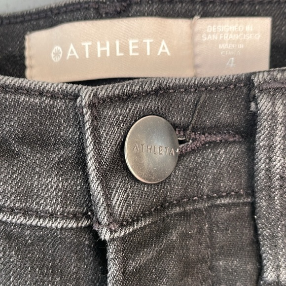 Athelta Sculptek Zip Ankle Stretch Skinny Jeans - Size 4 - carbon wash - Picture 7 of 13